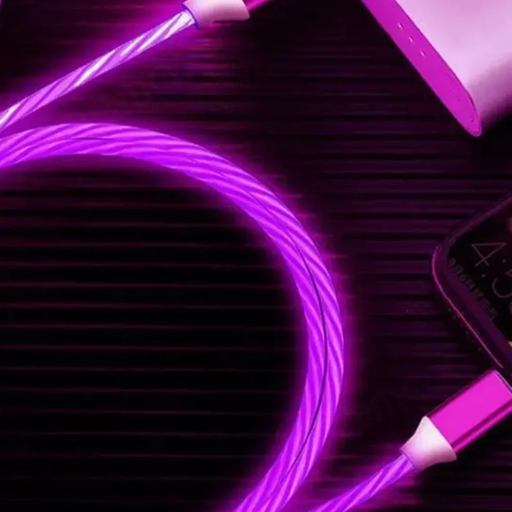 iPhone Illuminated Charging Cable BLUE Streamer LED lights